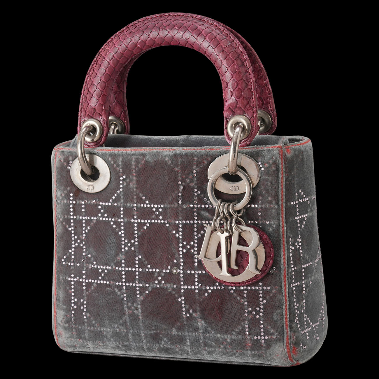 CHRISTIAN DIOR(USED)디올 벨벳 레이디디올 미니